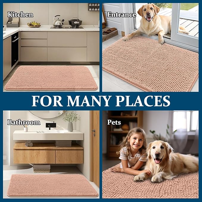 OLANLY Dog Door Mat for Muddy Paws 70x46, Absorbs Moisture and Dirt, Absorbent - Image 8