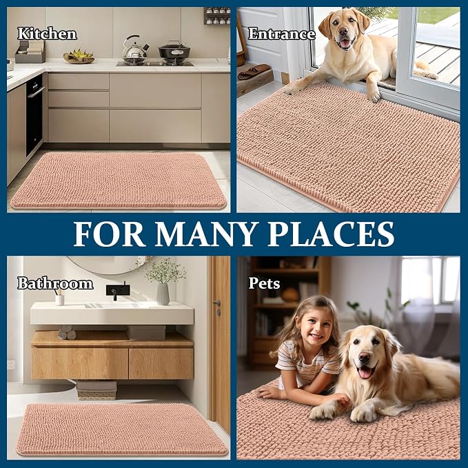 OLANLY Dog Door Mat for Muddy Paws 44x24, Absorbs Moisture and Dirt, Absorbent - Image 8