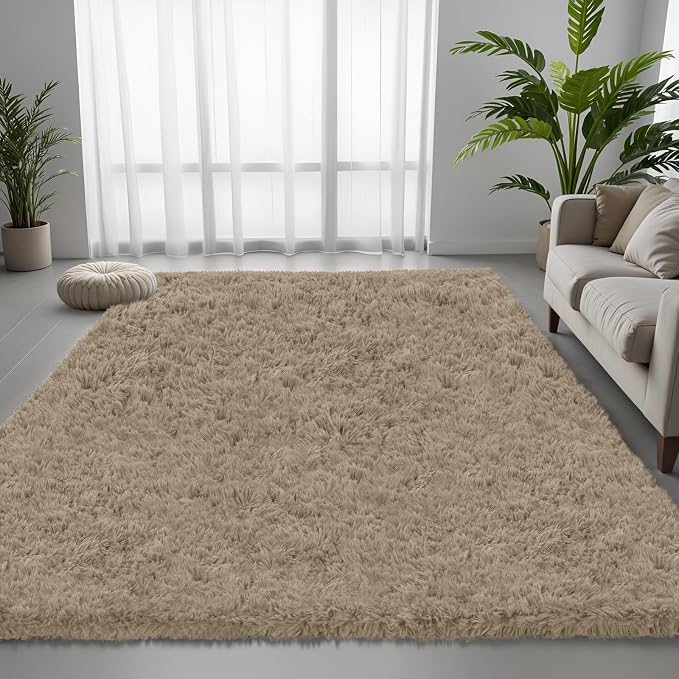6x9 Area Rug for Living Room, Ultra Soft Fluffy Shag Rugs for Bedroom, Non-Slip - Image 2