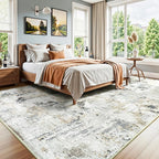 Area Rugs 9x12 Living Room, Large Soft Washable Abstract Neutral Bedroom Rug - Image 7