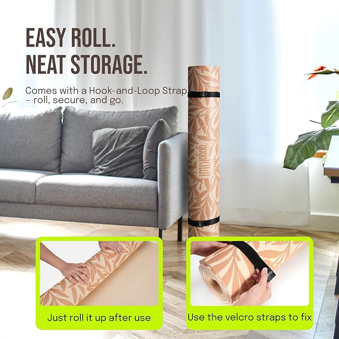 Gogokiwi Large Yoga Mat – 1/4" & 1/2" Thick Exercise Mats - Image 5