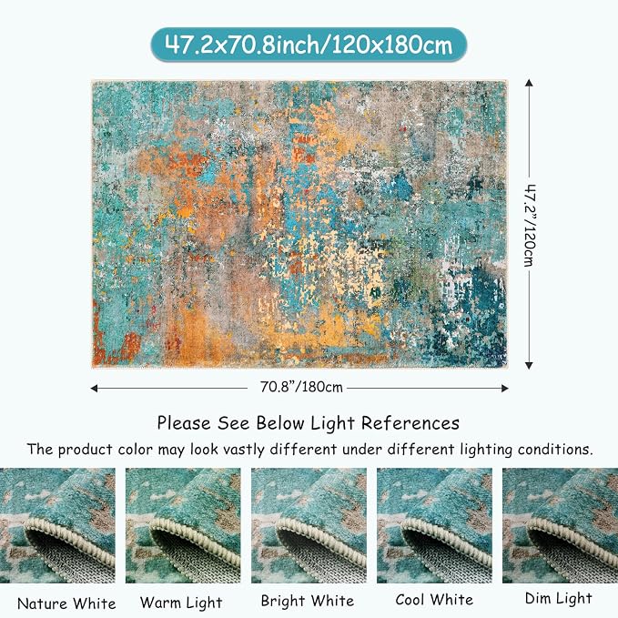 Lahome Modern Abstract Area Rug - Image 2