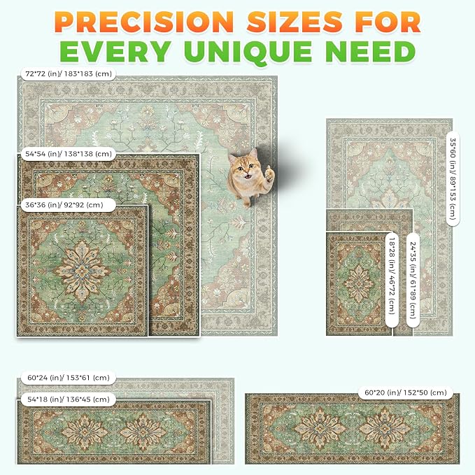 Hompet Cat Litter Mat 2 Pack, 36x36 Large Machine Washable Trapping Mats - Image 7