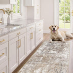 UERMEI 3x8 Washable Runner Rug for Hallway, Non Slip Low Pile Kitchen Carpet - Image 9