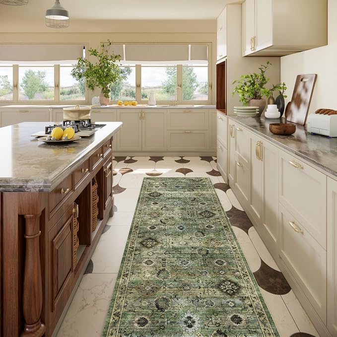 Washable Runners for Hallways Kitchen Rugs: 2'6"x8' Runner Rug Stain Resistant - Image 9