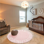 Topotdor Round Kids Play Rug Alphabet Nursery Area Rug Extra Large Soft - Image 2