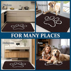 OLANLY Dog Door Mat for Muddy Paws 44x24, Paw Print Design, Absorbs Moisture - Image 8