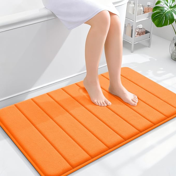 OLANLY Memory Foam Bath Mat 36x24, Super Soft Absorbent Bathroom Rugs, Quick Dry by OLANLY