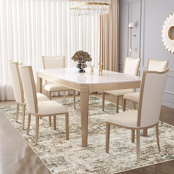 XLUEZ 5x7 Area Rugs for Living Room, Washable Modern Abstract Large Area Rug - Image 3