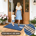 OLANLY Front Door Mat Outside Entrance 47x23, Heavy Duty Sturdy Natural Rubber - Image 6