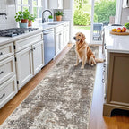 3x16 ft Non-Slip Hallway Runner Rug Washable Rubber Backed Large Carpet Runner by BYYVOORugsforYourHome