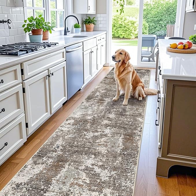 3x15 Ft Long Hallway Runner Rug – Non-Slip Washable Wide Kitchen Runner | by BYYVOORugsforYourHome