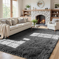 5x8 Area Rugs for Living Room: Soft Fluffy Shag Grey Rugs for Bedroom, Non Slip by CarpetAddColortoYourLife
