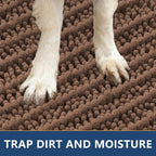 Smiry Dog Door Mat for Muddy Paws 30x20, Absorbent Dirt Trapper, Non-Slip - Image 4