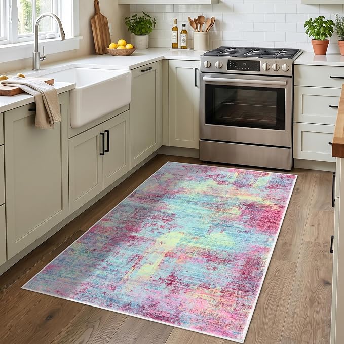 IOHOUZE Abstract Area Rug 3x4 Ft Washable Rugs - Image 2