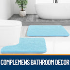 OLANLY Small Bathroom Rugs 24x16, Extra Soft Absorbent Chenille Bath Rugs - Image 7