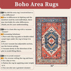 SERISSA Area Rug 3x5 Boho Rugs for Bedroom, Washable Non-Slip Kitchen Rugs - Image 2