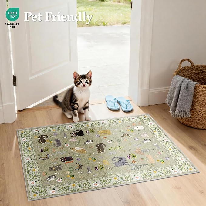 Small 2x3 Area Rugs for Entryway: Washable Kitchen Runner Rug Non Slip Soft Low - Image 6