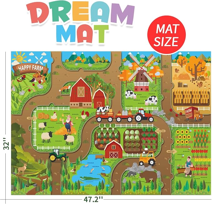 Oriate Kids Toy Dream Mat Happy Farm Activity Playmat, Parent-Child Interaction - Image 3