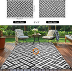 Outdoor Patio Plastic Straw Rug - Image 4