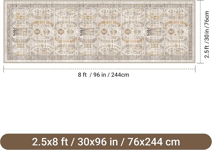 befbee 2.6'x8'Non Slip Runner Rugs - Image 2
