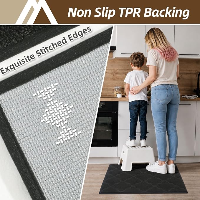 COSY HOMEER Kitchen Rugs 24"x36" Non-Slip Washable Kitchen Mats - Image 4