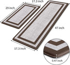 Mattitude Kitchen Mats Set of 2 Cushioned 0.47 inch Thick Rugs Non-Skid - Image 2