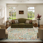 Machine Washable Rugs for Living Room: 8x10 Area Rugs for Bedroom Vintage Stain - Image 5