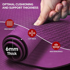 Stepwaver Extra Large Yoga Mat 6'x4', Ultra Durable, Wide Workout Mat, Wide - Image 4