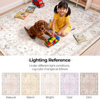 CAPALOCA Machine Washable Rugs Nursery Rug 6x9 Cute Girl Non Slip Low Pile - Image 8