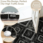 BESTSWEETIE Area Rug 9x12 Rug Machine Washable Non-Slip Low Pile Print Pattern - Image 9