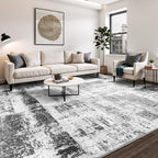 Rugflix 8x10 Large Area Rugs for Living Room, Abstract Washable Rug, Stain - Image 7