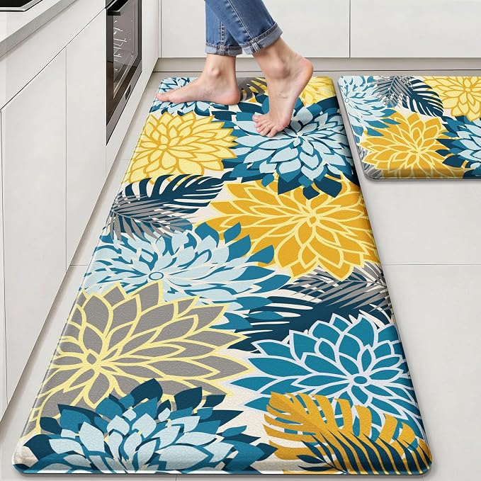 Arenarug Kitchen Mats for Floor 2PCS Cushioned Anti Fatigue Kitchen Mats by ArenaRug