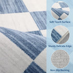 GarveeHome Dark Blue Checkered Rug 2x3 Washable Rug Non-Slip - Image 6