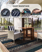 MontVoo Outdoor Rug Carpet Waterproof-Patio Rug Mat 6x9 Reversible RV Outdoor - Image 3