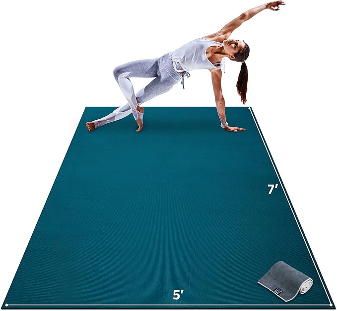 Gorilla Mats Large Yoga Mat – 6'x4', Anti Fatigue, Stretching by YoGorillaMats