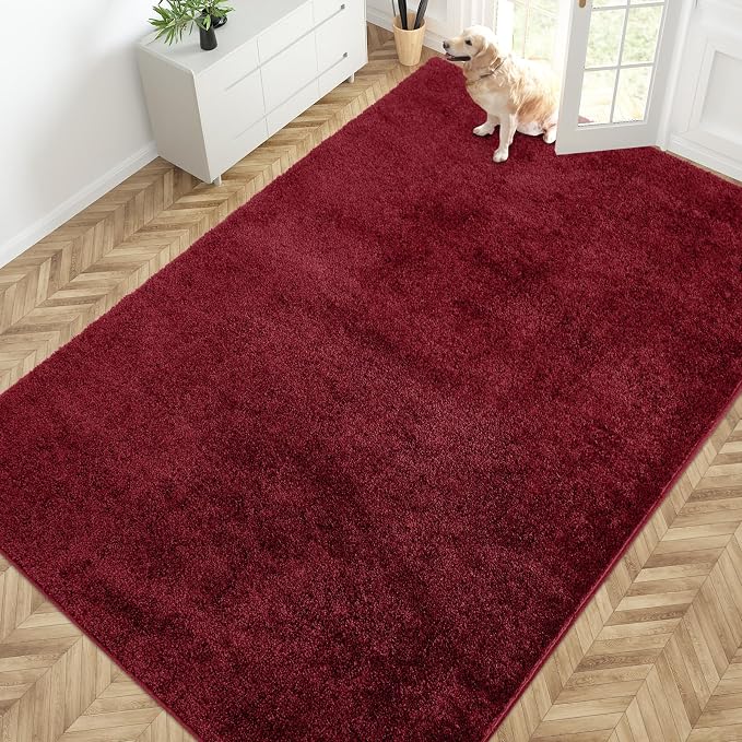 PURRUGS Easy Care Area Rug 6ft x 9ft, Non-Slip Washable Entryway Rug, Stain by PURRUGS