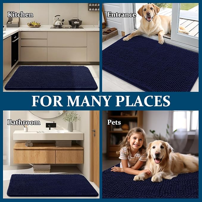 OLANLY Dog Door Mat for Muddy Paws 44x24, Absorbs Moisture and Dirt, Absorbent - Image 8