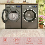 Latte&Fog Washable 6x9 Pink Rugs - Image 6