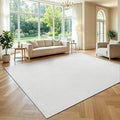 Pauwer 8x10 Washable Area Rugs for Living Room Modern White Solid Color Soft by Pauwer