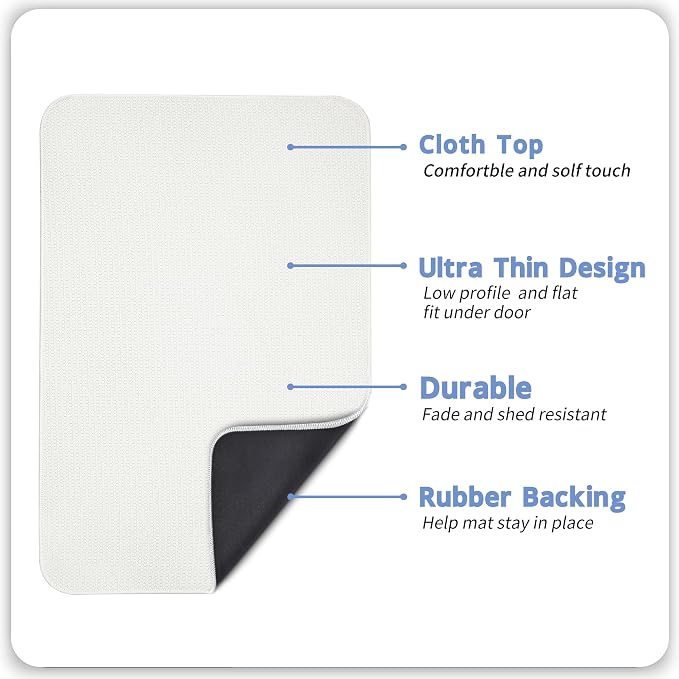 Bosap Bathroom Rugs Set 2 Pieces, Thin Bathroom Mats, Toilet Rugs, Quick Dry - Image 2