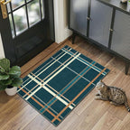 Terrug Plaid Area Rug for Entryway, Soft Low Pile Abstract Carpet for Home by TerrugHomeDecor
