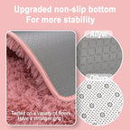 Soft Runner Rugs for Bedroom Hallways, 2x6 Blush Pink Fluffy Shag Throw Area - Image 3