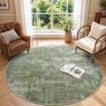 4Ft Round Area Rugs for Living Room, Soft Non-Slip Washable Rugs Modern by Cuzwlovita