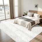 8x10 Area Rug for Living Room:Ultra Soft Fluffy Shag White Rugs, Large Fuzzy - Image 2