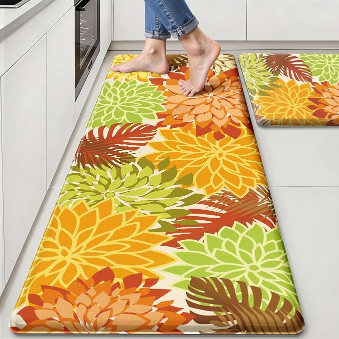 Arenarug Kitchen Mats for Floor 2PCS Cushioned Anti Fatigue Kitchen Mats by ArenaRug