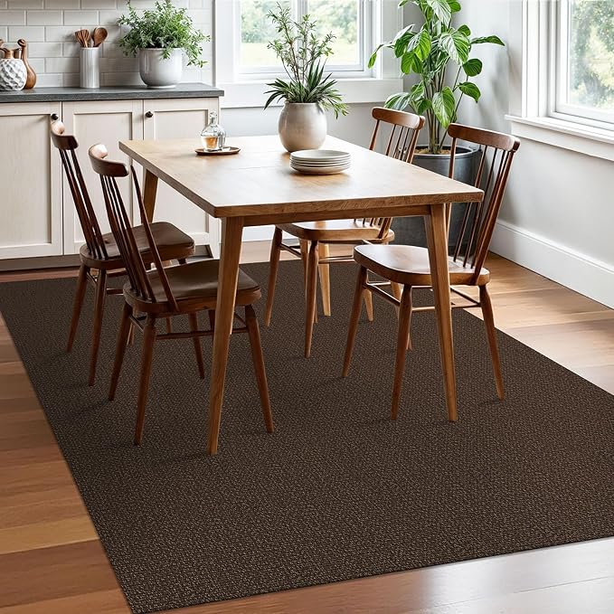 EARTHALL Washable Area Rugs 5x7 Ft Non Slip Living Room Rugs Cotton Rubber - Image 6