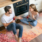 Toneed 2x6 Washable Runner Rug, Modern Abstract Hallway Runner - Image 5