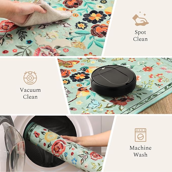 Rugflix 2x3 Small Area Rugs for Entryway, Washable Entrance Door Mat Non-Slip - Image 5