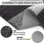 Kitinjoy Indoor Outdoor Door Mat, 59x36 Non-Slip Absorbent Dirt Trapper - Image 3